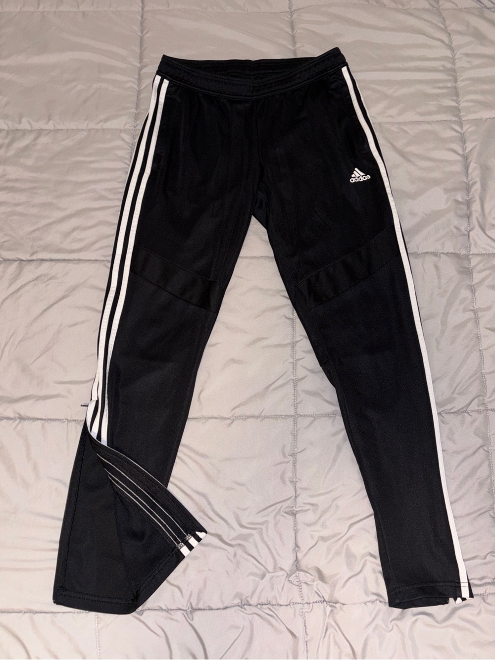 ClimaCool Black Jogger Pants with White Side Stripes